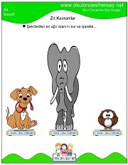 Zıt Kavram Eğitici Kartları